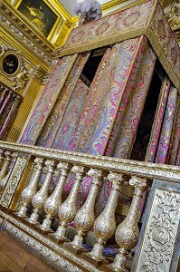 CHAMBRE DU ROI, CHATEAU DE VERSAILLES, EDIFIE AU 17EME SIECLE POUR LOUIS XIV, LE ROI SOLEIL, YVELINES (78), ILE-DE-FRANCE, FRANCE 
