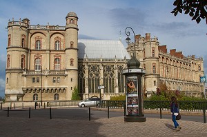 CHATEAU DE SAINT-GERMAIN-EN-LAYE, APPELE AUSSI CHATEAU VIEUX, ANCIENNE RESIDENCE ROYALE DE STYLE MEDIEVAL ET RENAISSANCE, ABRITANT AUJOURD'HUI LE MUSEE D' ARCHEOLOGIE NATIONALE, SAINT-GERMAIN-EN-LAYE, YVELINES (78), FRANCE 