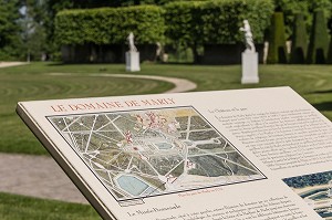 PLAN DU DOMAINE NATIONAL DE MARLY-LE-ROI, PARC ROYAL SERVANT DE LIEU DE VILLEGIATURE A LOUIS XIV, MARLY-LE-ROI, YVELINES (78), FRANCE
