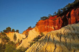 COLORADO PROVENCAL, OCRES AUX COULEURS MULTIPLES DE RUSTREL, VAUCLUSE (84), FRANCE 