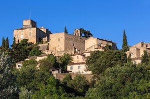 VILLAGE ET CHATEAU D'ANSOUIS, PARC NATUREL REGIONAL DU LUBERON, VAUCLUSE (84), FRANCE 