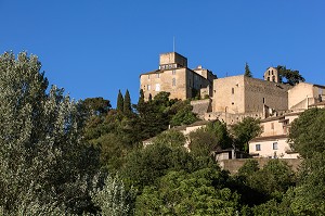 VILLAGE ET CHATEAU D'ANSOUIS, PARC NATUREL REGIONAL DU LUBERON, VAUCLUSE (84), FRANCE 