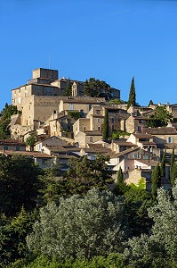 VILLAGE ET CHATEAU D'ANSOUIS, PARC NATUREL REGIONAL DU LUBERON, VAUCLUSE (84), FRANCE 