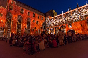 LES LUMINESSENCES D'AVIGNON, PALAIS DES PAPES, VILLE D'AVIGNON APPELEE CITE DES PAPES ET CLASSEE AU PATRIMOINE MONDIAL DE L'UNESCO, VAUCLUSE (84), FRANCE 