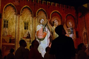 LES LUMINESSENCES D'AVIGNON, PALAIS DES PAPES, VILLE D'AVIGNON APPELEE CITE DES PAPES ET CLASSEE AU PATRIMOINE MONDIAL DE L'UNESCO, VAUCLUSE (84), FRANCE 