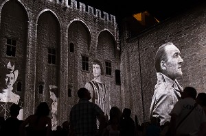 LES LUMINESSENCES D'AVIGNON, PALAIS DES PAPES, VILLE D'AVIGNON APPELEE CITE DES PAPES ET CLASSEE AU PATRIMOINE MONDIAL DE L'UNESCO, VAUCLUSE (84), FRANCE 