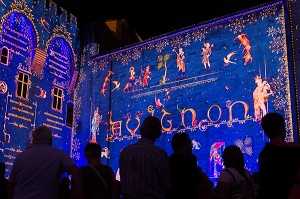 LES LUMINESSENCES D'AVIGNON, PALAIS DES PAPES, VILLE D'AVIGNON APPELEE CITE DES PAPES ET CLASSEE AU PATRIMOINE MONDIAL DE L'UNESCO, VAUCLUSE (84), FRANCE 