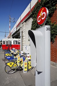 SYSTEME DE VELO EN LIBRE SERVICE, CITYBIKE WIEN, VIENNE, AUTRICHE 