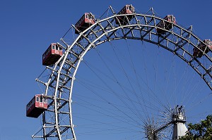GRANDE ROUE, PRATER, PARC D'ATTRACTIONS PERMANENT, VIENNE, AUTRICHE 