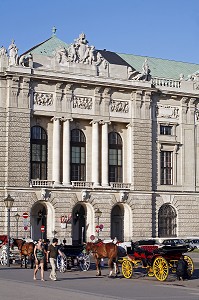 CALECHE ET NEUE BURG, NOUVEAU PALAIS, HELDENPLATZ, VIENNE, AUTRICHE 