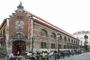 TERRASSE DE CAFE, PLACE SAINT GERY, BRUXELLES, BELGIQUE