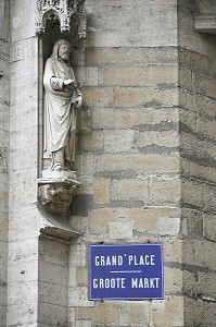 PLAQUE DE RUE DE LA GRAND PLACE, BRUXELLES, BELGIQUE 