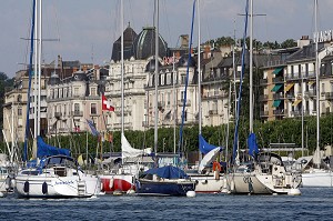 PORT DE PLAISANCE DE LA VILLE DE GENEVE, SUISSE, LAC LEMAN 