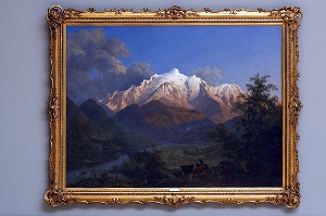 'LA JUNGFRAU DANS LE BROUILLARD' DE FERDINAND HOLDER, 1904, MUSEE D'ART ET D'HISTOIRE, GENEVE, SUISSE 