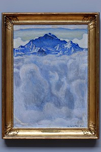 'LA JUNGFRAU DANS LE BROUILLARD' DE FERDINAND HOLDER, 1904, MUSEE D'ART ET D'HISTOIRE, GENEVE, SUISSE 