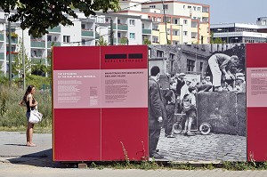 LIEU DE MEMOIRE DU MUR DE BERLIN, BERLINER MAUER, MEMORIAL DU MUR DE BERLIN, BERNAUER STRASSE, BERLIN, ALLEMAGNE 