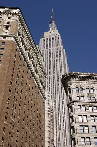 VUE SUR LE SOMMET DE L'EMPIRE STATE BUILDING, MANHATTAN, NEW YORK, ETATS-UNIS D'AMERIQUE, USA 
