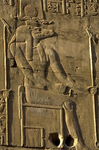 LE DIEU CROCODILE SOBEK, KOM OMBO, EGYPTE, AFRIQUE 