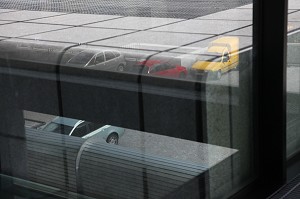 PARKING DU MUSEO REINA SOFIA, CALLE SANTA ISABEL, QUARTIER ATOCHA, MADRID, ESPAGNE 