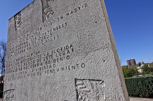 MONUMENT A LA MEMOIRE DE GOYA, PARQUE DEL OESTE, MADRID, ESPAGNE 