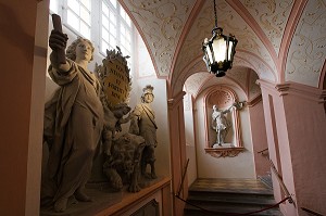 L'ABBAYE DE MELK, ART BAROQUE, ABBAYE BENEDICTINE DE BASSE AUTRICHE, PLAINE DE LA WACHAU, VALLEE DU DANUBE, AUTRICHE 