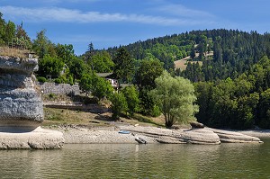 SUR LES PAS DE L'ORLOGEUR, REGION MORTEAU, PROMENADE FLUVIALE SUR LE DOUBS DE BESANCON A LA FRONTIERE SUISSE, (25) DOUBS, REGION BOURGOGNE-FRANCHE-COMTE, FRANCE 