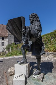 STATUE VAUBAN A L'ENTREE DE LA CITADELLE, BESANCON, (25) DOUBS, REGION BOURGOGNE-FRANCHE-COMTE, FRANCE 