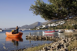 PLAGE DE PECHEURS, ELOUNDA, GOLFE DE MIRABELLO, CRETE, GRECE 