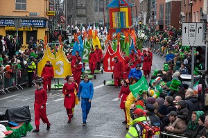 PARADE ET DEFILE POUR LA FETE DE LA SAINT-PATRICK, SAINT PATRICK’S DAY, DUBLIN, IRLANDE 