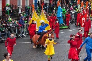 PARADE ET DEFILE POUR LA FETE DE LA SAINT-PATRICK, SAINT PATRICK’S DAY, DUBLIN, IRLANDE 