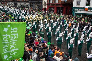 PARADE ET DEFILE POUR LA FETE DE LA SAINT-PATRICK, SAINT PATRICK’S DAY, DUBLIN, IRLANDE 