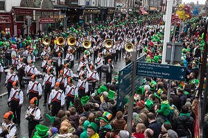 PARADE ET DEFILE POUR LA FETE DE LA SAINT-PATRICK, SAINT PATRICK’S DAY, DUBLIN, IRLANDE 