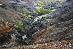 LES MONTS KERLINGARFJOLL SITUES PRES DE LA ROUTE F35 DE KJOLUR, HAUTES TERRES D’ISLANDE, EUROPE 