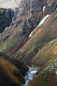 LES MONTS KERLINGARFJOLL SITUES PRES DE LA ROUTE F35 DE KJOLUR, HAUTES TERRES D’ISLANDE, EUROPE 