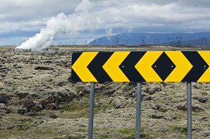 CENTRALE GEOTHERMIQUE DE HELLISHEIDI, LA DEUXIEME PLUS GRANDE CENTRALE DU MONDE, EST SITUEE AU MONT HENGILL, SUD-OUEST DE L'ISLANDE, EUROPE 