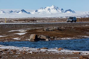 PISTES ET ROUTES, TRANSPORT ROUTIER EN ISLANDE, EUROPE 