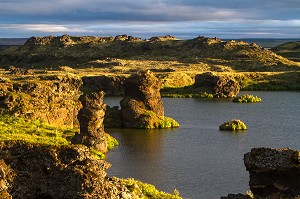 SITE VOLCANIQUE DU LAC MYVATN, ISLANDE, EUROPE 