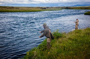 PECHE A LA TRUITE EN ISLANDE, EUROPE 