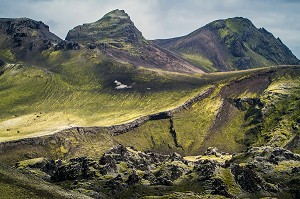 ZONE GEOTHERMIQUE DU LANDMANNALAUGAR, ISLANDE, EUROPE 