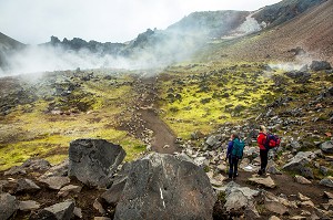 RANDONNEE DANS LE LANDMANNALAUGAR, ISLANDE, EUROPE 