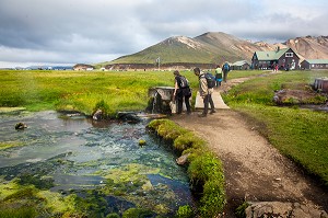 RANDONNEE DANS LE LANDMANNALAUGAR, ISLANDE, EUROPE 