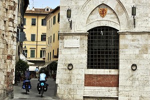 MAIRIE SUR LA PLACE DU VILLAGE DE GROSSETO, MAREMME, MAREMMA, TOSCANE, ITALIE 