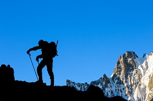 ALPINISME EN HAUTE SAVOIE (74), RHONE ALPES, FRANCE 
