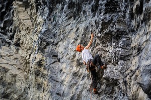 ALPINISME EN HAUTE MONTAGNE, MASSIF DU MONT-BLANC, CHAMONIX-MONT-BLANC, HAUTE-SAVOIE (74), FRANCE 