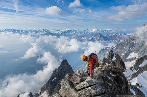 ALPINISME EN HAUTE-SAVOIE (74), RHONE ALPES, FRANCE 