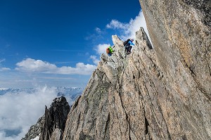 ALPINISME EN HAUTE-SAVOIE (74), RHONE ALPES, FRANCE 