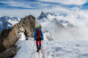 ALPINISME EN HAUTE-SAVOIE (74), RHONE ALPES, FRANCE 