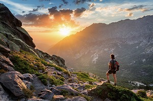 RANDONNEE SUR LE GR20, (2B) HAUTE-CORSE, FRANCE 