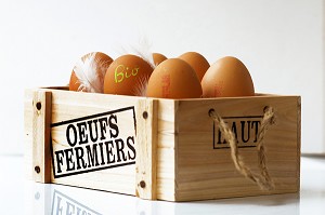 BOITE D'OEUFS BIO FERMIERS 