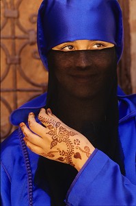 FEMME VOILEE, RELIGION ISLAMIQUE, MAROC 